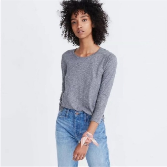 Madewell Long Sleeve Crew Neck Tee - Picture 1 of 7